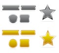 Gold & silver buttons Royalty Free Stock Photo