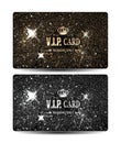 Gold and silver cards with abstract background Royalty Free Stock Photo