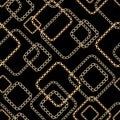 Gold and silver Chain Jewelry seamless pattern