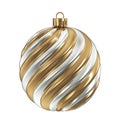 Gold and Silver Christmas Decoration Ball Royalty Free Stock Photo