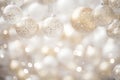 gold and silver christmas decorations on a white background Royalty Free Stock Photo