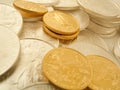 Gold And Silver Coins Royalty Free Stock Photo