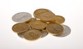 Gold and Silver Coins Royalty Free Stock Photo