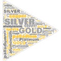 Gold Silver Copper Paladium Platinum Text Illustration Background Header Royalty Free Stock Photo