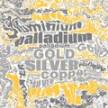 Gold Silver Copper Paladium Platinum Text Illustration Background Header Royalty Free Stock Photo