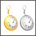 Gold Silver Couple Pocket Clock Royalty Free Stock Photo