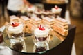 Gold and Silver Foiled Wedding Desserts and Mousses