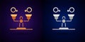 Gold and silver Gender equality icon isolated on black background. Equal pay and opportunity business concept. Vector Royalty Free Stock Photo