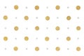 Gold and silver glitter dot paper on white background Royalty Free Stock Photo