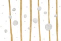 Gold and silver glitter dots and stripes paper cut Royalty Free Stock Photo