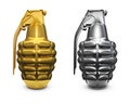 Gold and silver grenade