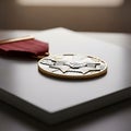 The soft lighting highlights the medal s metallic sheen and fine details Royalty Free Stock Photo