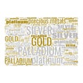 Gold Silver Palladium Platinum Text Shapes Illustration