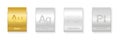 Gold Silver Platinum Palladium Bars Royalty Free Stock Photo