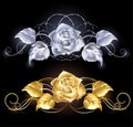 Gold and silver rose
