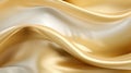 Gold and Silver Silk Waves, abstract illustration