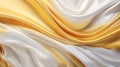 Gold and Silver Silk Waves, abstract illustration