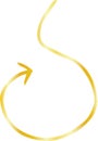 Gold Simple thin arrow variation illustration