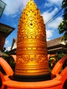 Gold skullcap or kopiyah emas monument in Indonesia, Lampung province