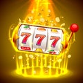 Gold slot machine wins the jackpot. Big win slots 777 banner casino.