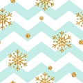 Gold snowflake Christmas background Royalty Free Stock Photo