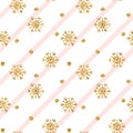 Gold snowflake Christmas background Royalty Free Stock Photo