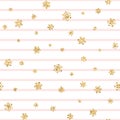 Gold snowflake Christmas background Royalty Free Stock Photo