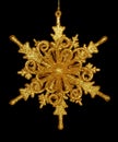 Gold Snowflake Star Isolated