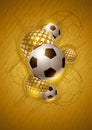 Gold Soccer Abstract Design