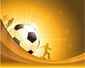 Gold soccer background illustration