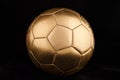 Gold soccer ball Royalty Free Stock Photo