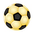 Gold soccer ball Royalty Free Stock Photo