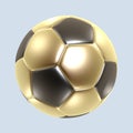 Gold soccer ball Royalty Free Stock Photo