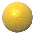 Gold Soccer ball isolated on white background. Royalty Free Stock Photo