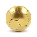 Gold soccer ball isolated on white background Royalty Free Stock Photo