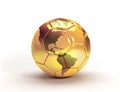 Gold soccer ball trophy Royalty Free Stock Photo