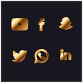 Gold Social Network icon