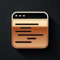 Gold Software, web developer programming code icon isolated on black background. Javascript computer script random parts Royalty Free Stock Photo