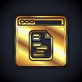 Gold Software, web developer programming code icon isolated on black background. Javascript computer script random parts Royalty Free Stock Photo
