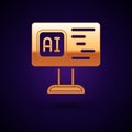 Gold Software, web developer programming code icon isolated on black background. Javascript computer script random parts