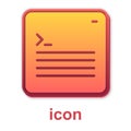 Gold Software, web developer programming code icon isolated on white background. Javascript computer script random parts