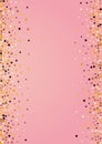 Gold Sparkle Vector Pink Background. Sparkling Royalty Free Stock Photo