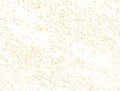 Gold sparkles glitter dust metallic confetti on white vector background. Royalty Free Stock Photo