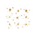 gold sparkling star collection vector Royalty Free Stock Photo