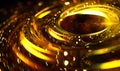 A gold spiral with light and dark background Royalty Free Stock Photo