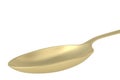 Gold Spoon isolated on white background. 3D illustration