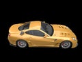 Gold sports car with black details