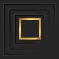 Gold Square Frame or Golden Luxury Rectangular Border