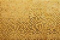 Gold square mosaic tiles for abstract background