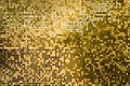 Gold square mosaic tiles for texture background